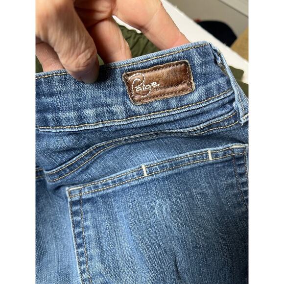 Paige Monte Boot Cutoff Shorts 30 Y2K‎ Denimcore Raw Hem Made in USA Denimcore - Picture 9 of 13